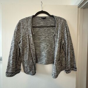 Express Gray Cardigan Sweater with 3/4 Sleeves